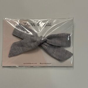 Quinn and Quail Fog/Grey 5" Schoolgirl Bow